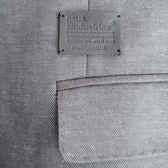 GSUS INDUSTRIES Linen Cotton Blend Blazer Jacket Grey Men's Sz M - Picture 16 of 16